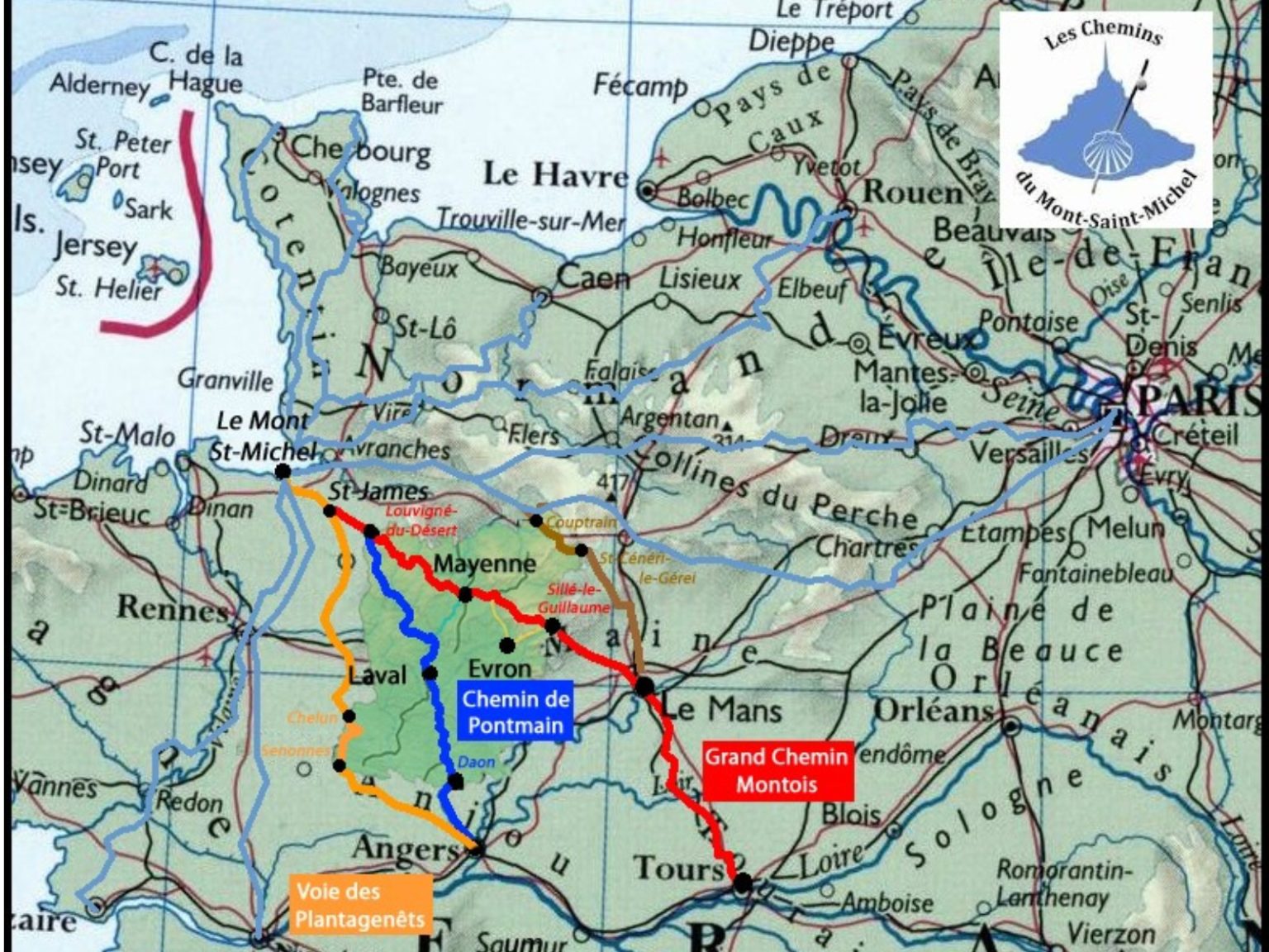 Liaisons vers le MontSaintMichel Compostelle 53 & Autres Chemins